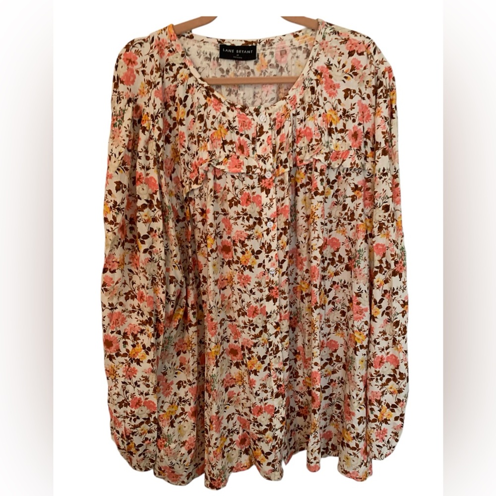 LANE BRYANT Plus Size 28W. Floral Print Women’s Top